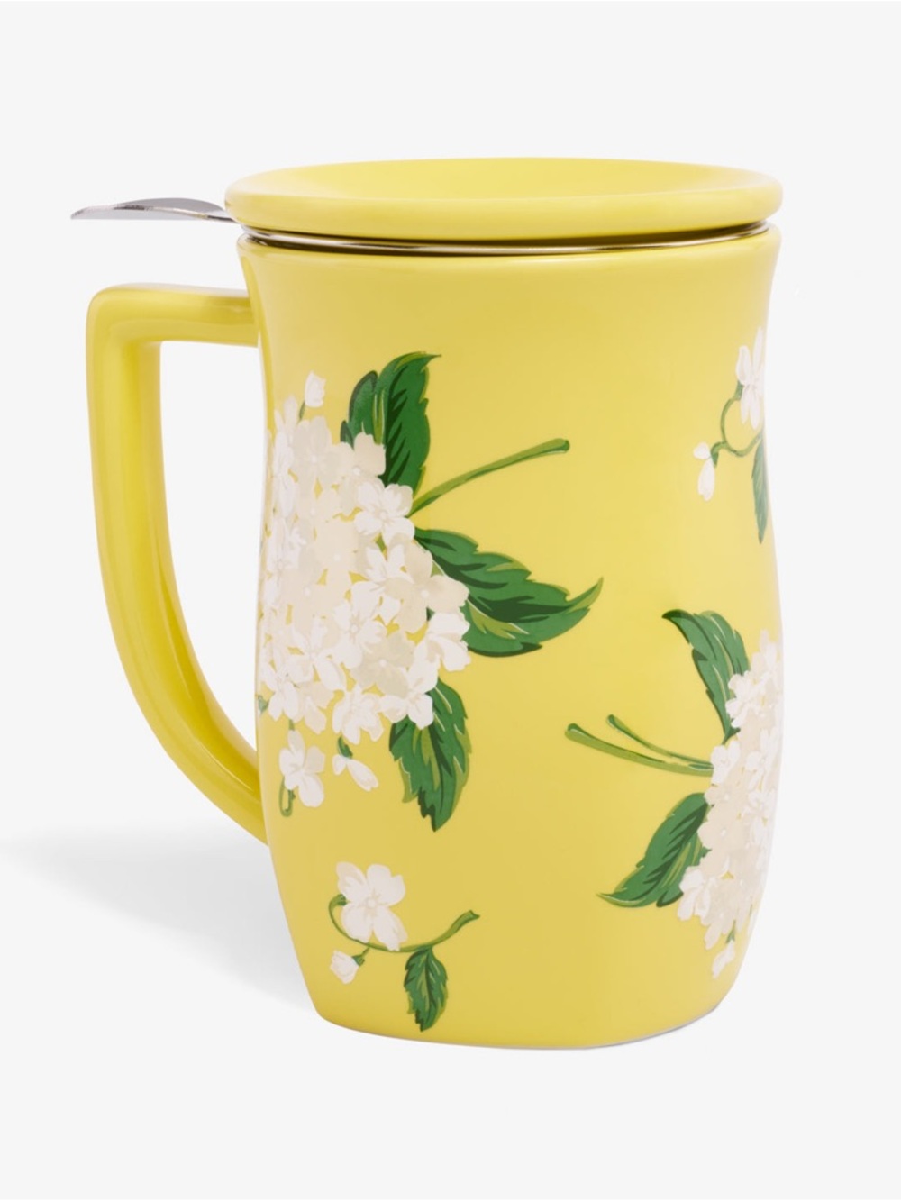 Tea Forte Draper James Hydrangea Yellow Steeping Cup with Infuser - Picture 2 of 6